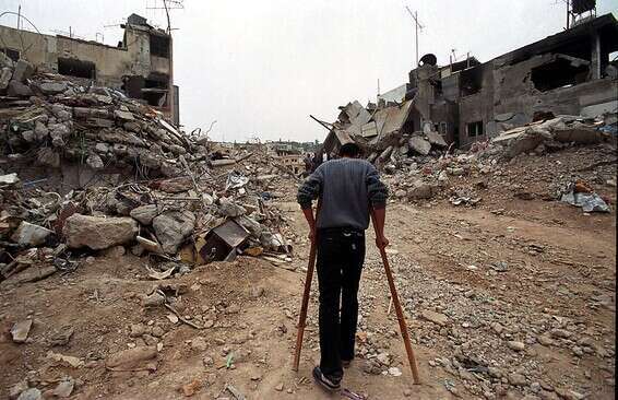 מחנה הפליטים בג'נין לאחר מבצע חומת מגן // צילום: טל כהן